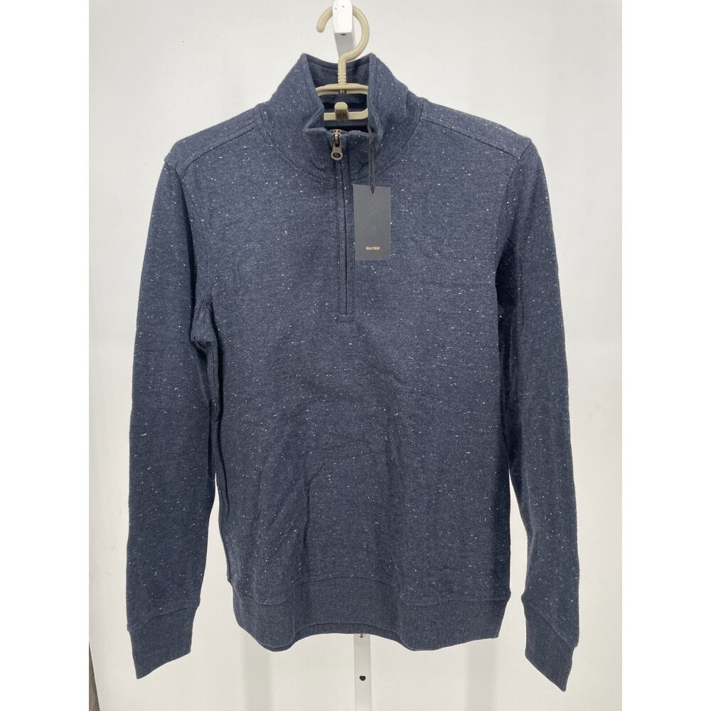 Billy Reid Mens Donegal Half Zip Sweater S Navy Blue Soft Lightweight 104-402